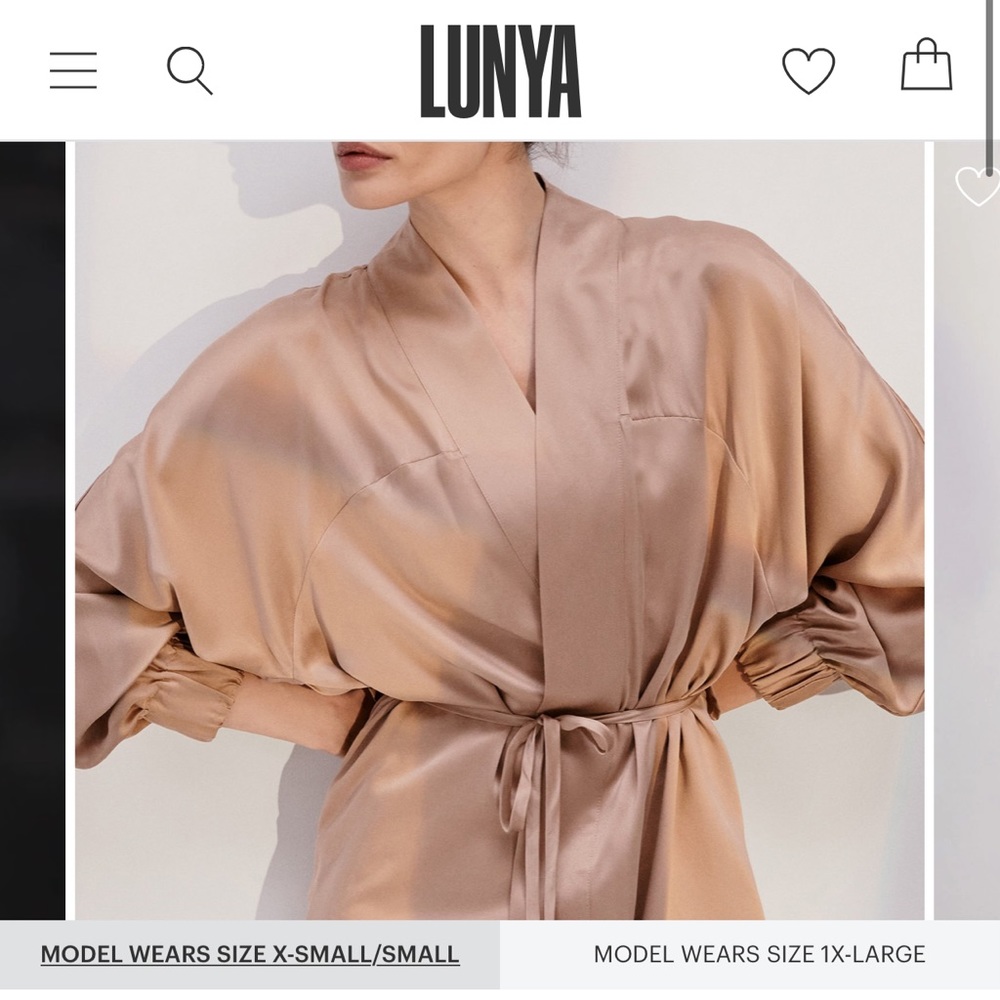 Lunya washable silk robe XS/S